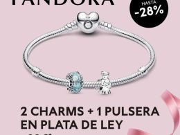 2 charms + 1 pulsera en plata de ley Pandora