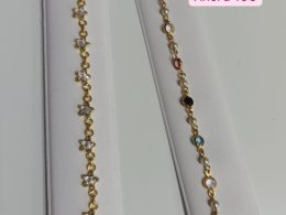 Pulsera en plata de ley chapada en oro de diseño italiano