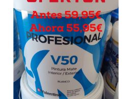 Pintura profesional blanca mate interior/exterior