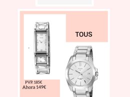 Reloj Tous (rectangular) de acero, motivos y movimientos de cuarzo