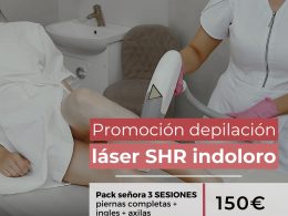 Depilación láser SHR indoloro. Pack señora 3 sesiones (piernas + ingles + axilas)