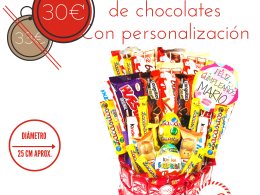 Tartas de chocolates con personalización