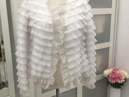 Chaqueta de volantes blanco